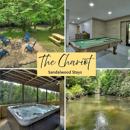 The Chariot - Creek Front With Hottub, Fire Pits, Billiards, Ev Charger - Sandalwood Stays Blue Ridge Exterior foto